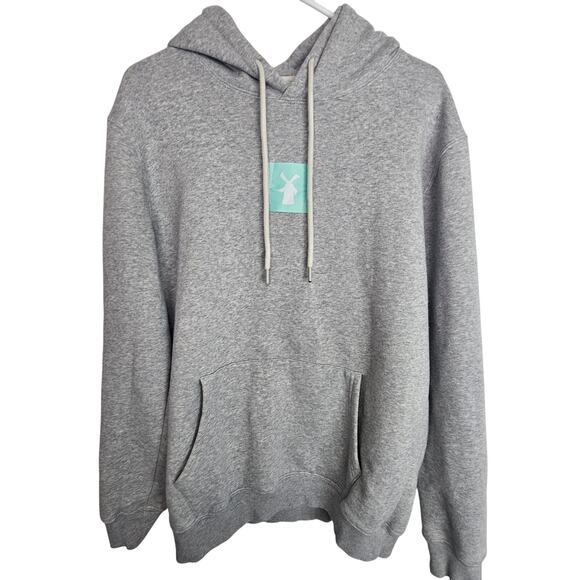 Dutch Bros Coffee Mens Hoodie Sweatshirt Size L Windmill Pullover Casual Comfy - Picture 1 of 7